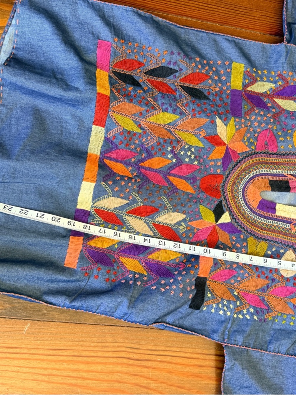 NWOT Handmade One of a Kind Embroidered Textile Mexican Blouse from Oaxaca - Picture 10 of 11